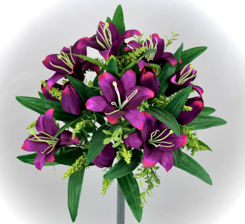 bouquet lily * tulipanes *12  lila